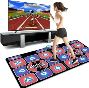 Dance Mat for TV Music Dance Pad for Adult Kids Electronic Double Dance Pad with Handle Exercise Dancing Mat for Family Games,Gifts Ideas for Girls and Boys