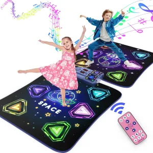 Dance Mat Toys for 3-12 Year Old Girls Boys,Dance Mat for Kids with Light Up 12-Buttons, Music Dance Toy for Toddler with 5 Modes & Bluetooth,Birthday Xmas Gifts for 3 4 5 6 7 8 9 10  Year Old Kids