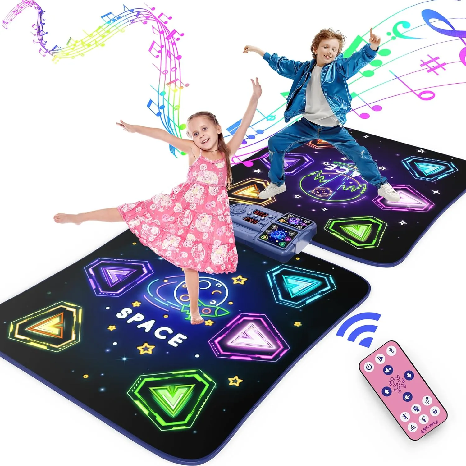 Dance Mat Toys for 3-12 Year Old Girls Boys,Dance Mat for Kids with Light Up 12-Buttons, Music Dance Toy for Toddler with 5 Modes & Bluetooth,Birthday Xmas Gifts for 3 4 5 6 7 8 9 10  Year Old Kids