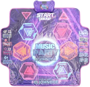 Dance Mat Toys for Kids, Dance Game Toy, 3 to 12 Year Old Kids, Electronic Dance Pad with Light up 7 Button Flowing Water LED Battery Box, Bluetooth 35 Game Levels
