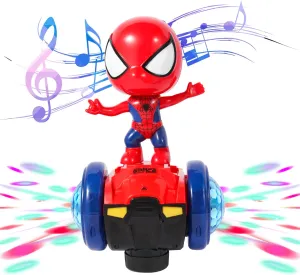 Dancing Spider Toy Musical Robot Toy Spin Interactive Toy Car with Colorful Flashing Lights & Music, Interactive Educational Gift for Boy and Girl