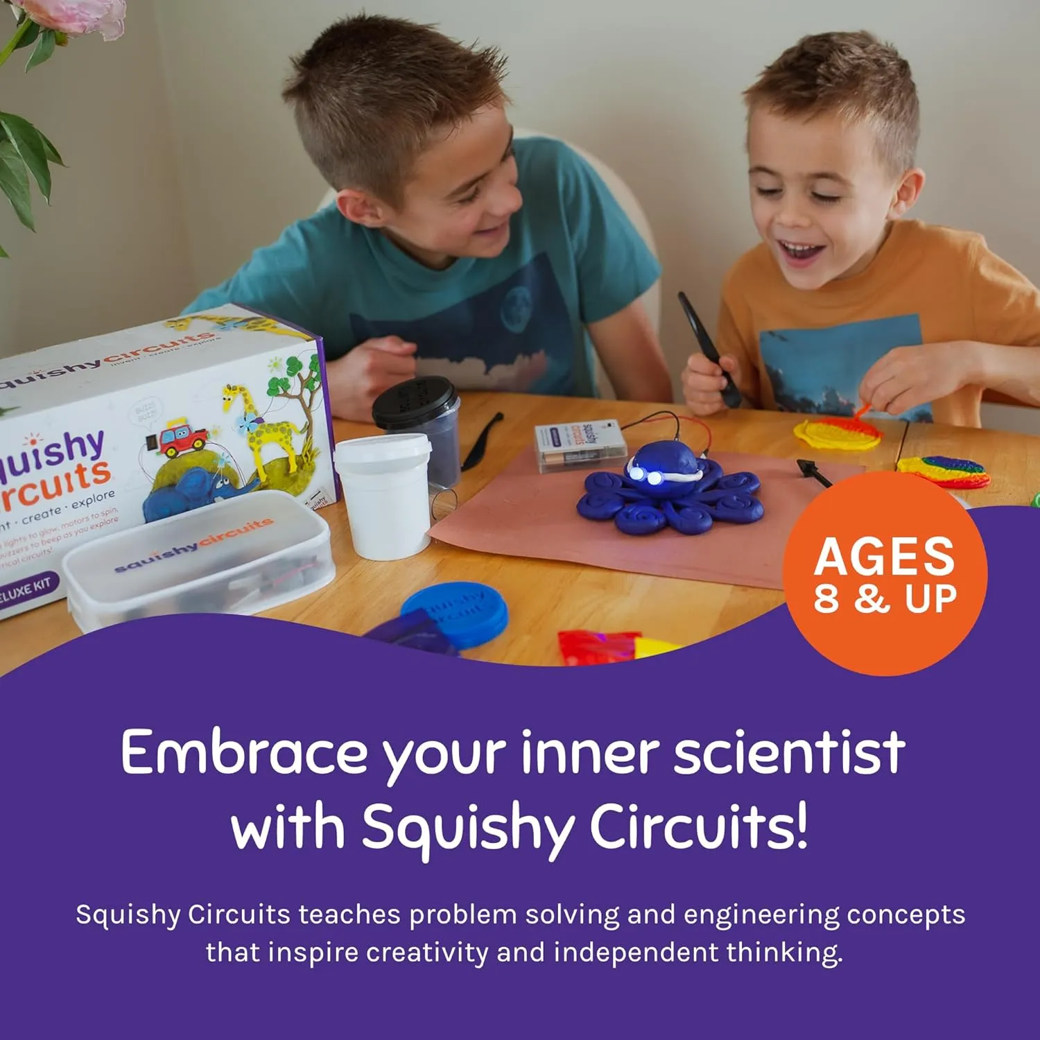 Deluxe Kit - Explore Electrical Circuits with Play Dough - STEM Science Kits for Kids Age 8-12 - Fun and Educational at Home, Classroom, Camp, and More!