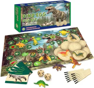 Dig Up Dinosaur Fossil Eggs, Break Open 12 Unique Eggs and Discover 12 Cute Dinosaurs, Easter Digging Toy for Dinosaur Map Chessboard 6 7 8 9-12 Year Old Boys Archaeology Science Gift