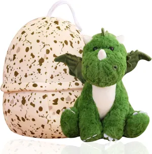 Dinosaur Stuffed Animal Toys, Small Dino Pterosaur Plush Toys with Big Dinosaur Egg Cute Plush Doll Soft Stuffed Animal Gift for Boys Girls Baby Kids Toddlers