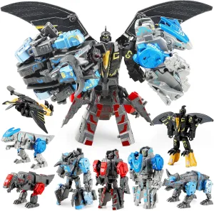 Dinosaur Transforming Robot Toys: 4-in-1 STEM Figure Robot Dinosaur Toys for Kids 3-8 Dinosaur Transform Toy Birthday Gifts for Boys Girls Age 8 9 10 Years Old