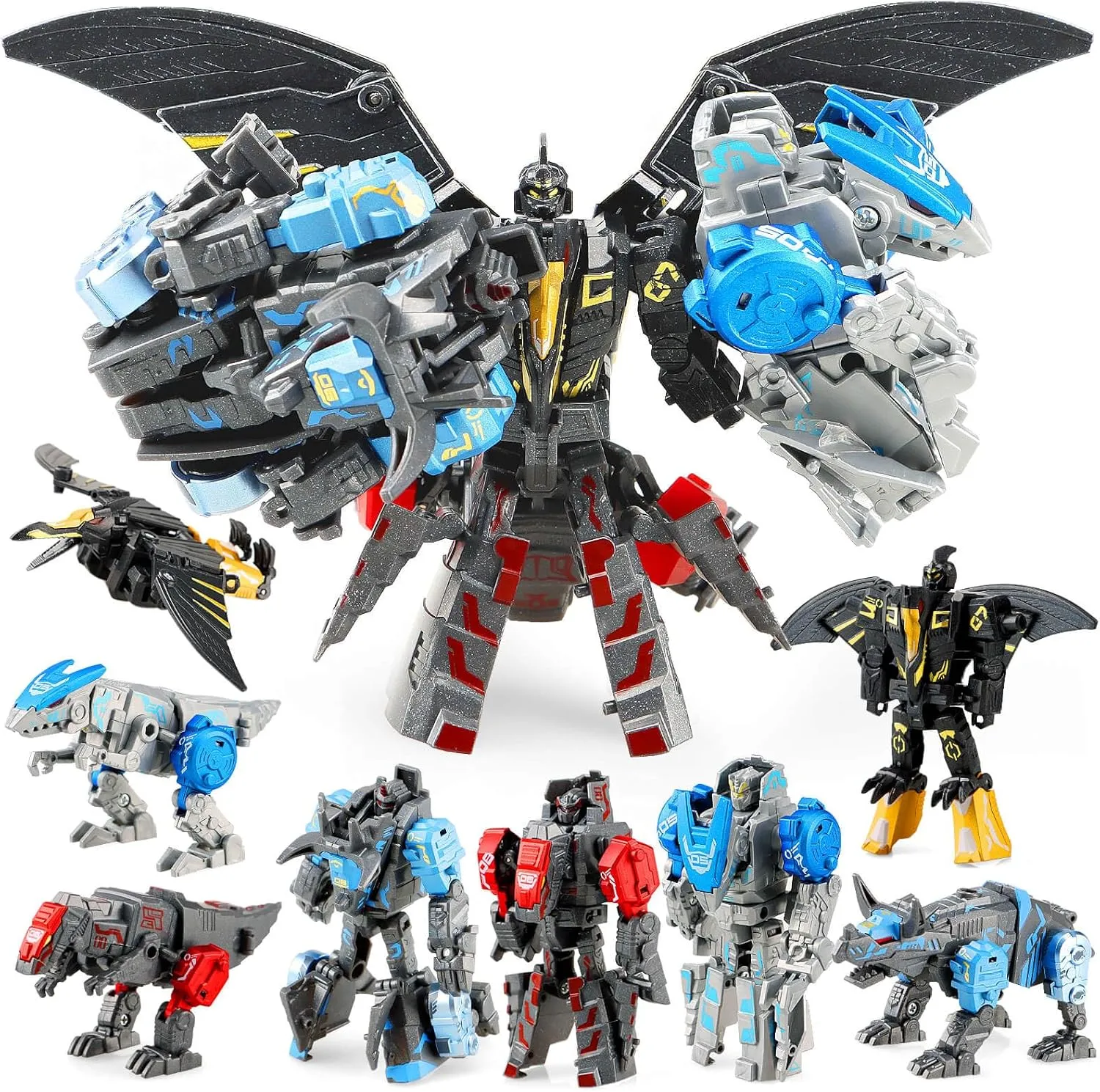 Dinosaur Transforming Robot Toys: 4-in-1 STEM Figure Robot Dinosaur Toys for Kids 3-8 Dinosaur Transform Toy Birthday Gifts for Boys Girls Age 8 9 10 Years Old