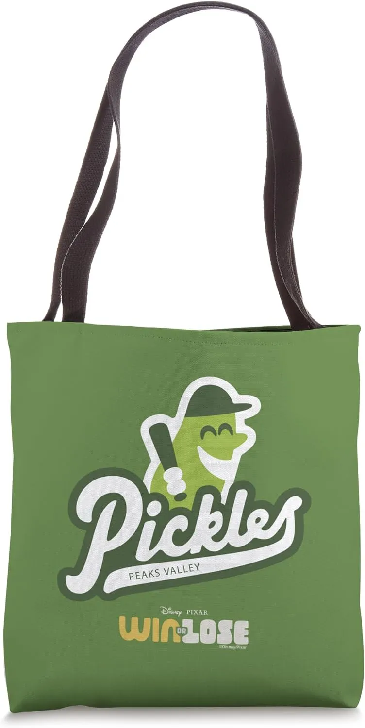 Disney Pixar Win Or Lose Pickles Team Mascot Logo Tote Bag