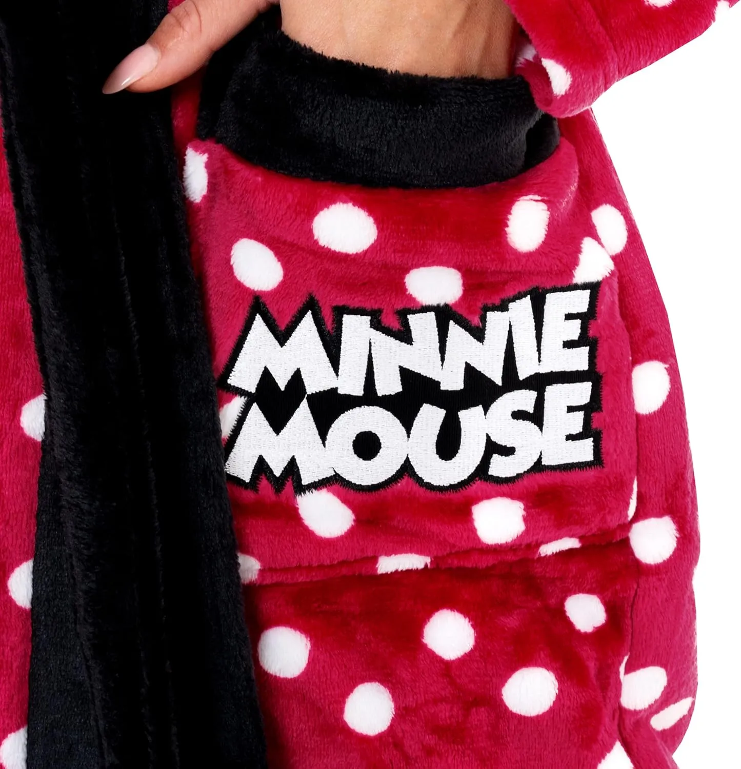 Disney Women's Robe | Minnie Mouse Bathrobe | Fluffy Robe for Women