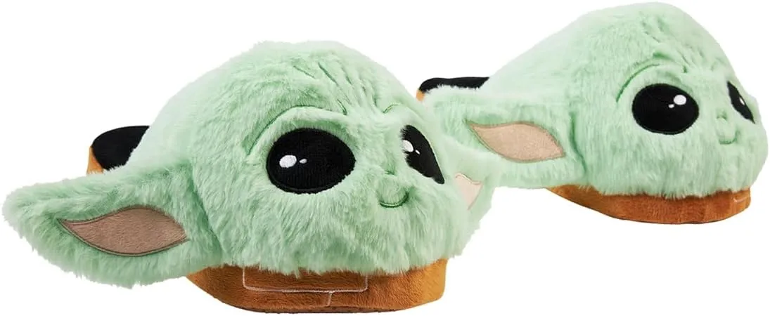 Disney Women's Slippers, Fluffy 3D Non Slip - Baby Yoda Gifts