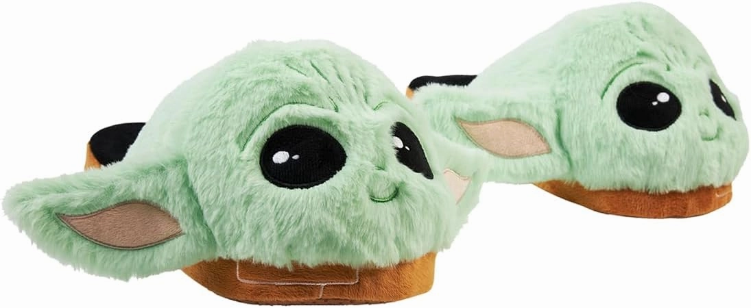 Disney Women's Slippers, Fluffy 3D Non Slip - Baby Yoda Gifts