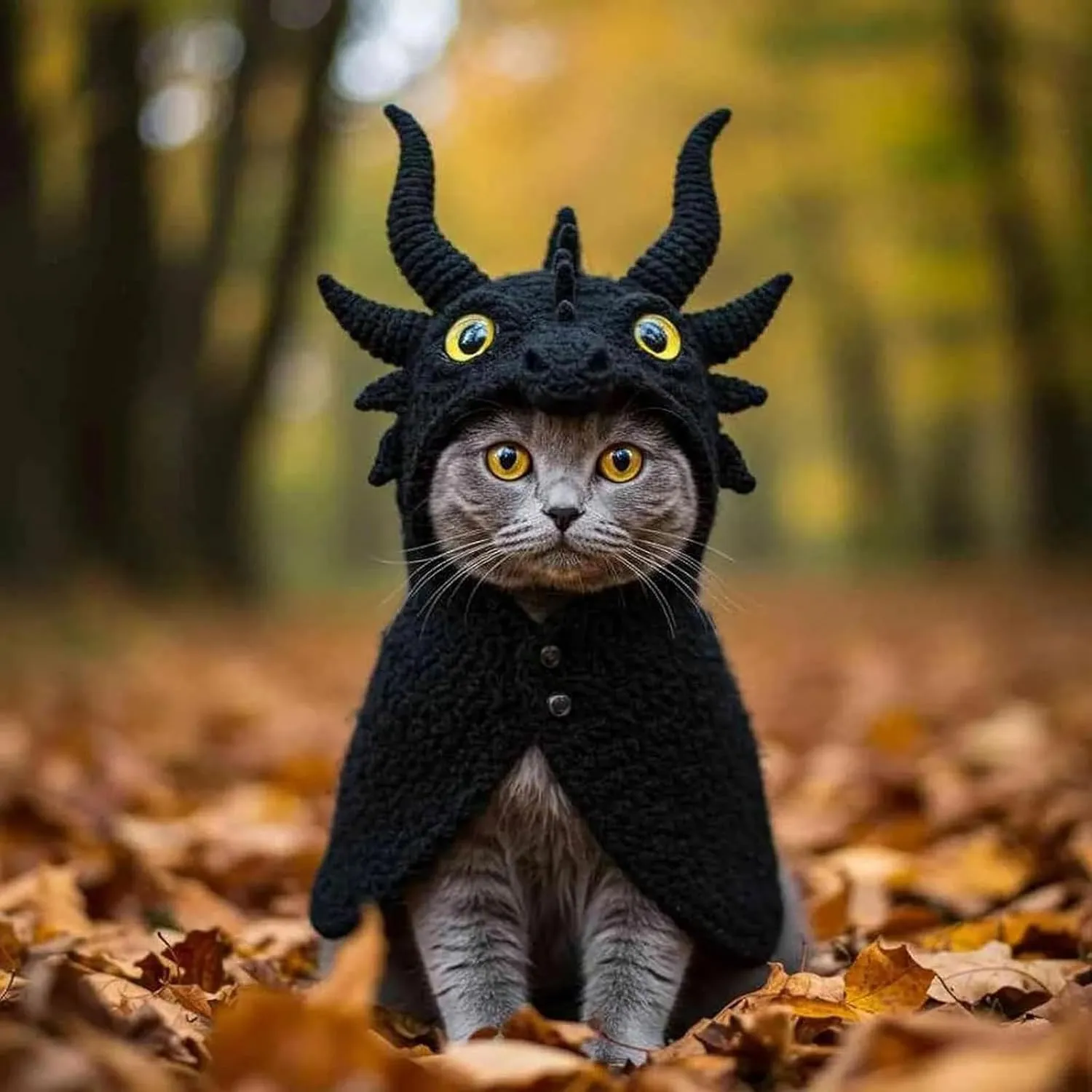 DIY Dragon Cat Hoodie Set,Stretchy Cotton Knitting Cats Shirts for Puppy Kitten Small Medium Dogs Cats, Soft Cat Apparel, Cute Dragon Cosplay Clothes for Pets (CC)