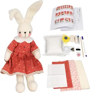 DIY Plush Doll Sewing Kit - Cute Animal Dolls, Gifts for Girls, Handmade Craft Kits (Bunny Girl)
