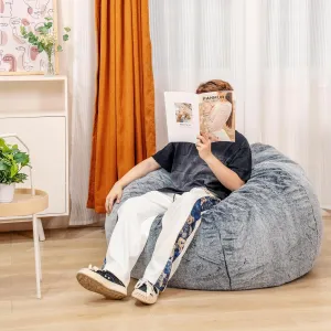 DKLGG Bean Bag Chair for Adults with Filling, Memory Foam Bean Bag Chair Soft Fluffy Faux Fur Beanbag Lazy Sofa Bed, Comfy Chairs for Living Room, Bedrooms
