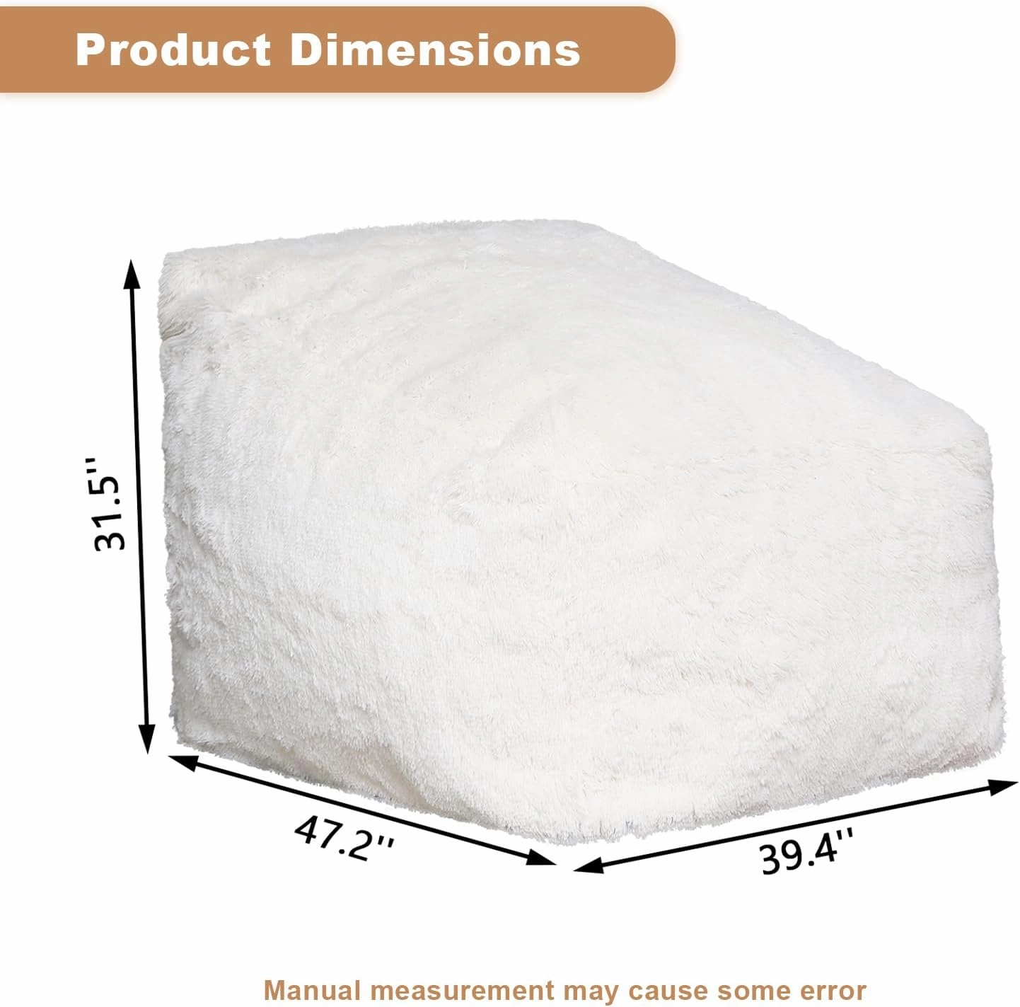DKLGG Bean Bag Chair for Adults with Filling, Memory Foam Bean Bag Chair Soft Fluffy Faux Fur Beanbag Lazy Sofa Bed, Comfy Chairs for Living Room, Bedrooms