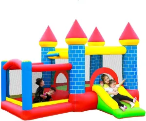 Doctor Dolphin Inflatable Bounce House, Toddle Bounce House with Slide, Inflatable Bouncy House with Blower, Bouncy Castle with Ball Shooting for Indoor&Outdoor