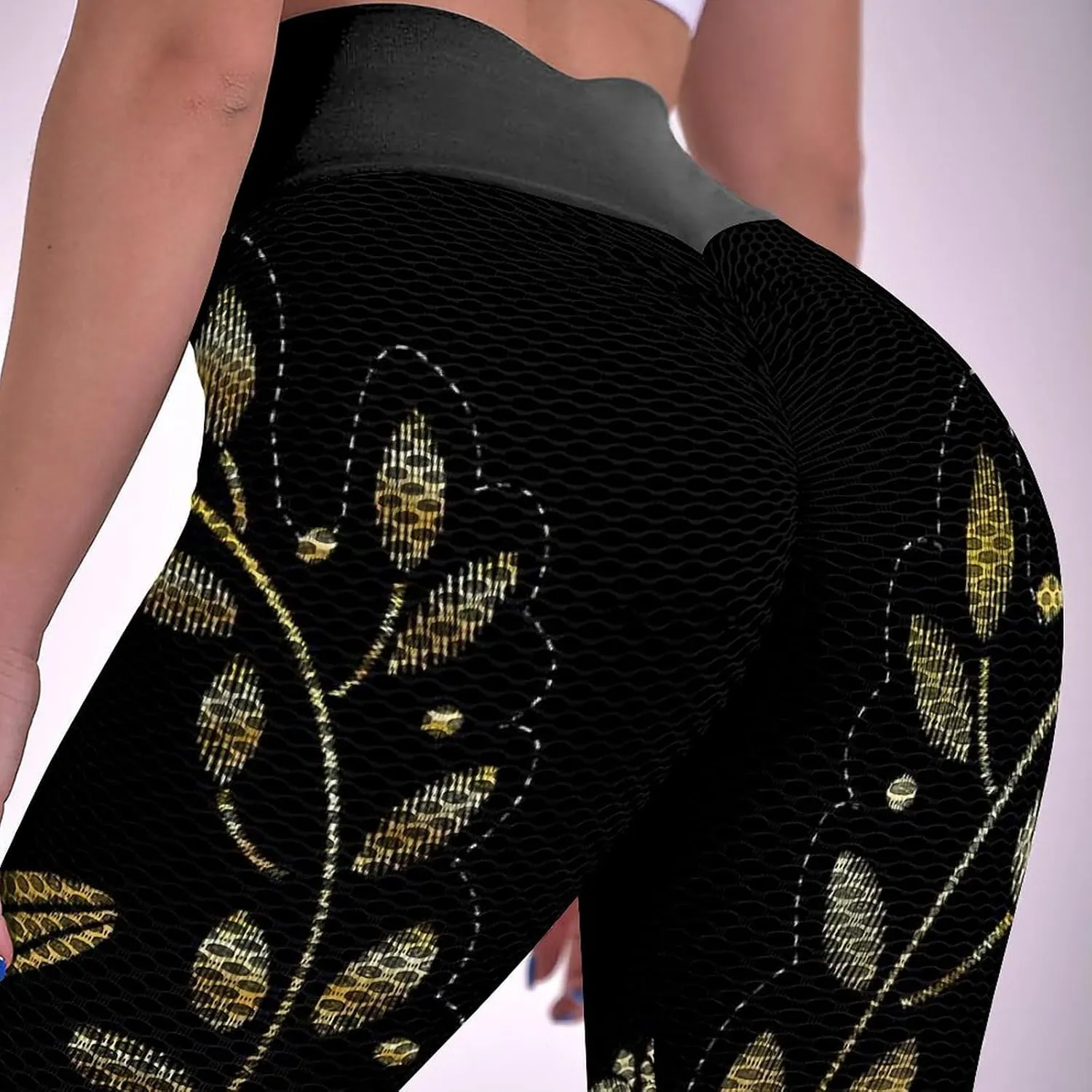 Donnapink Women's Threaded High Waist Yoga Pants, Leggings Workout Outfits for Gym S-XXL