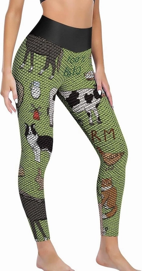 Donnapink Women's Threaded High Waist Yoga Pants, Leggings Workout Outfits for Gym S-XXL
