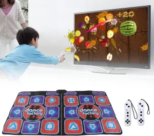 Double Dance Mat Games Toys, Music Dance Pad Double Player Exercise Foldable Kids Dance Rhythm Step Play Mat TV Dance Pat Blanket for Girls Boys Dance Musical