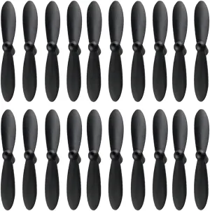 Drone accessories For Cheerson CX 10 Mini Drone 20Pcs/Pack Propeller Set Airscrew Replacement for Cheerson CX 10 Mini Drone Quadcopter Helicopter RC Accessories 5 Colors replaceable ( Color : Black )