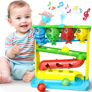 Drop Ball Baby Toy, Interactive Baby Toys for 1 Year Old Boys & Girls, 6 7 8 9 10 12  Months, with 2 Modes, 50  Songs, Light-Up and Water Spray