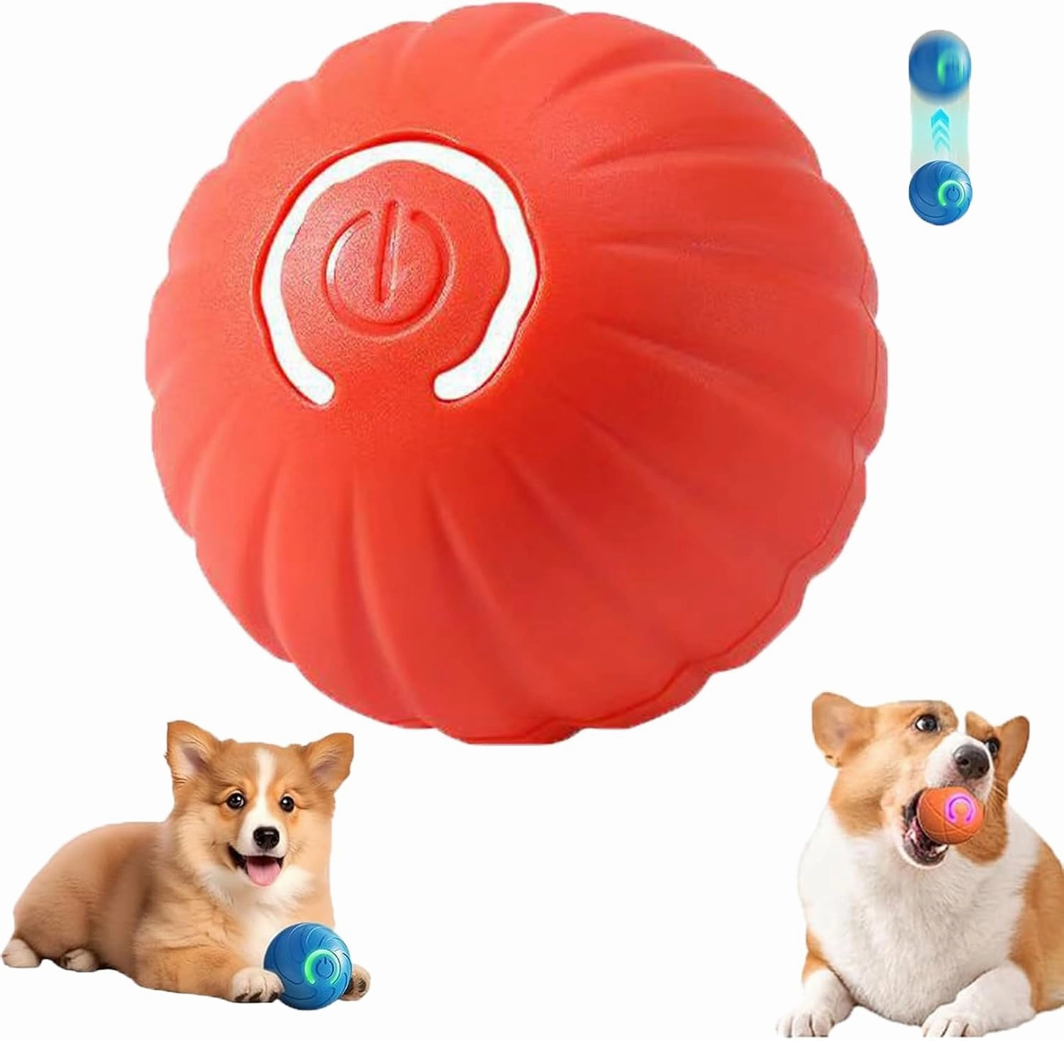 Duraspin Dog Ball, Dog Ball Large Dogs,Thelifeh Smart Jumping Balll Dogg Toy,Interactive Doog Balls,Bouncing Baall for Dogss,Shaky Balll Toyy for Dogs (Orange, C)