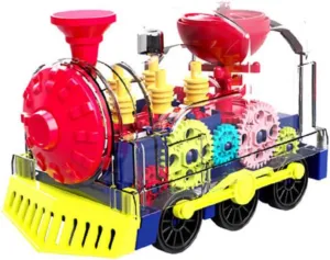 Educational Electric Train for Transparent Gear Simulation Train Plaything Non Battery Operated Early Education for Fun Learning Activity