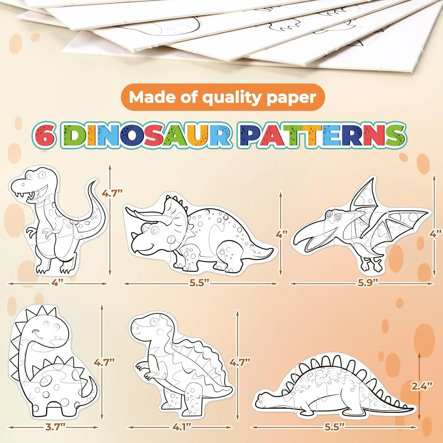 Educational Science Kits STEM Toys for Kids Age 5-7 Color Science Activity DIY Puzzle Dinosaur Painting Crafts for Boys Girls Ages 5,6,7,8,9,10 Years Color Mixing Game Christmas Bday Gift (Dinosaur)