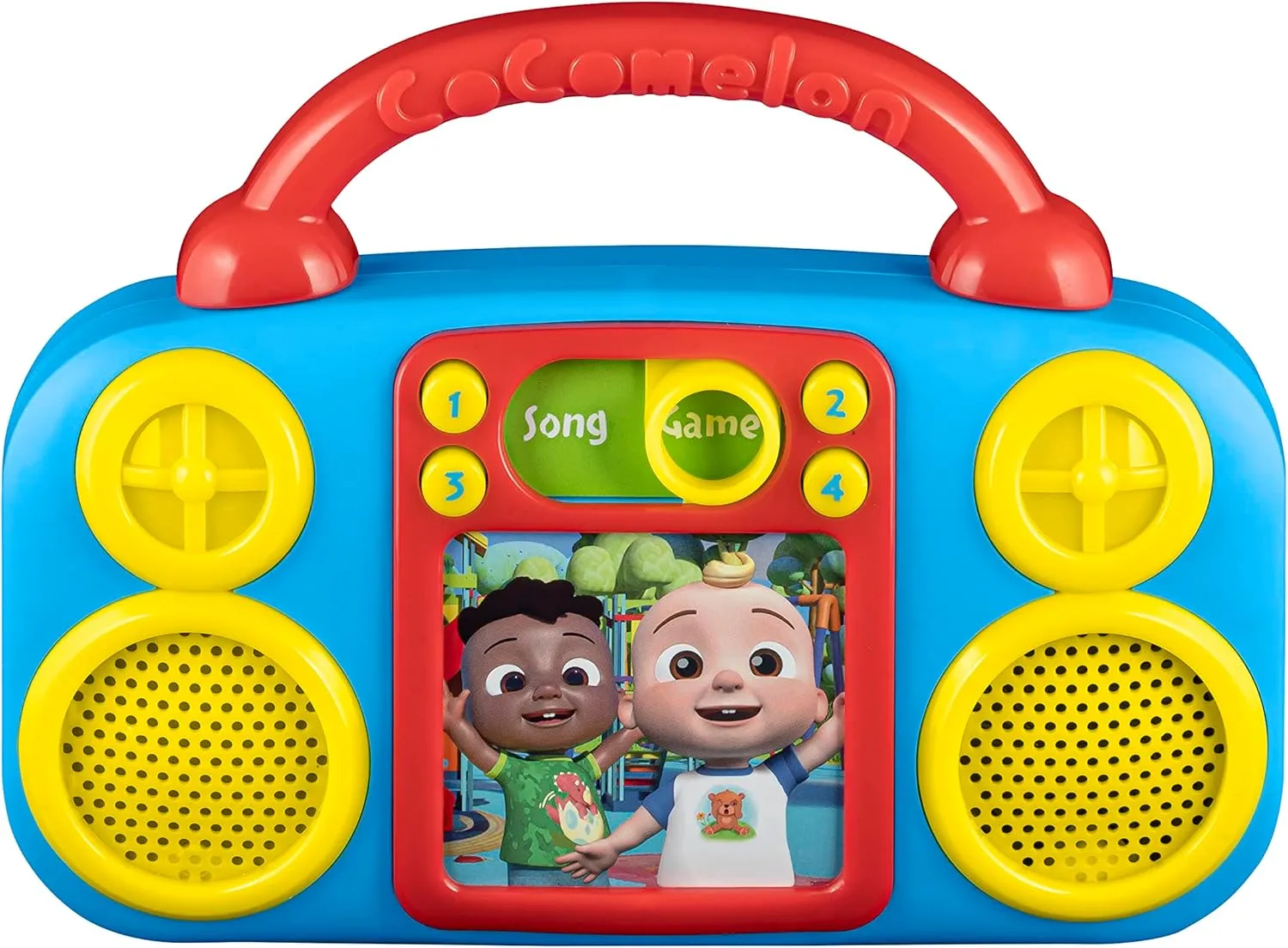 eKids Cocomelon Toy Music Player Includes Freeze Dance, Musical Toy for Toddlers with Built-in Nursery Rhymes for Fans of Cocomelon Toys and Gifts for Boys and Girls
