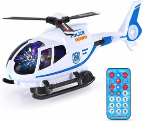 ele ELEOPTION Airplane Toy with Infrared Remote Control Plane Toys Helicopter with Lights and Music for 3 4 5 6 7 8 Year Old Boys Girls Gift White