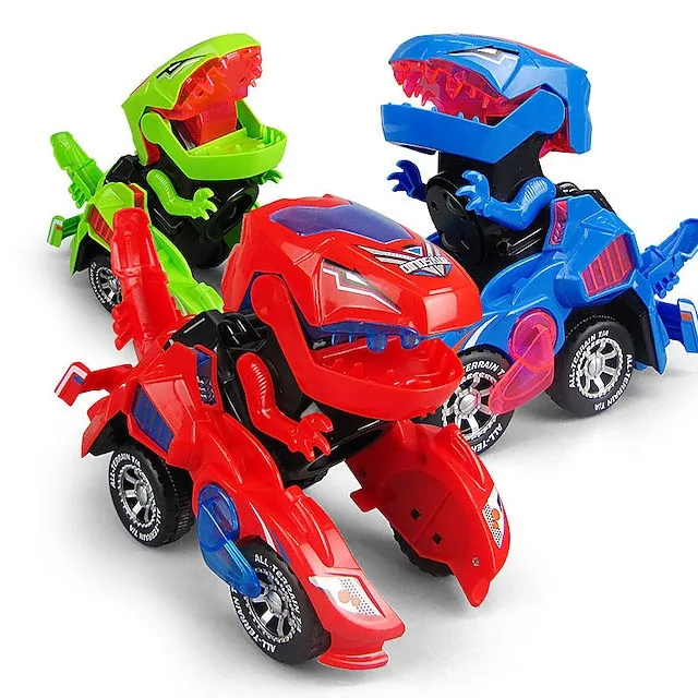 Electric Dinosaur Non Remote Control Morphing Vehicle Toy