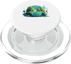 Environmental friends there is no planet B Erde Welt PopSockets PopGrip for MagSafe