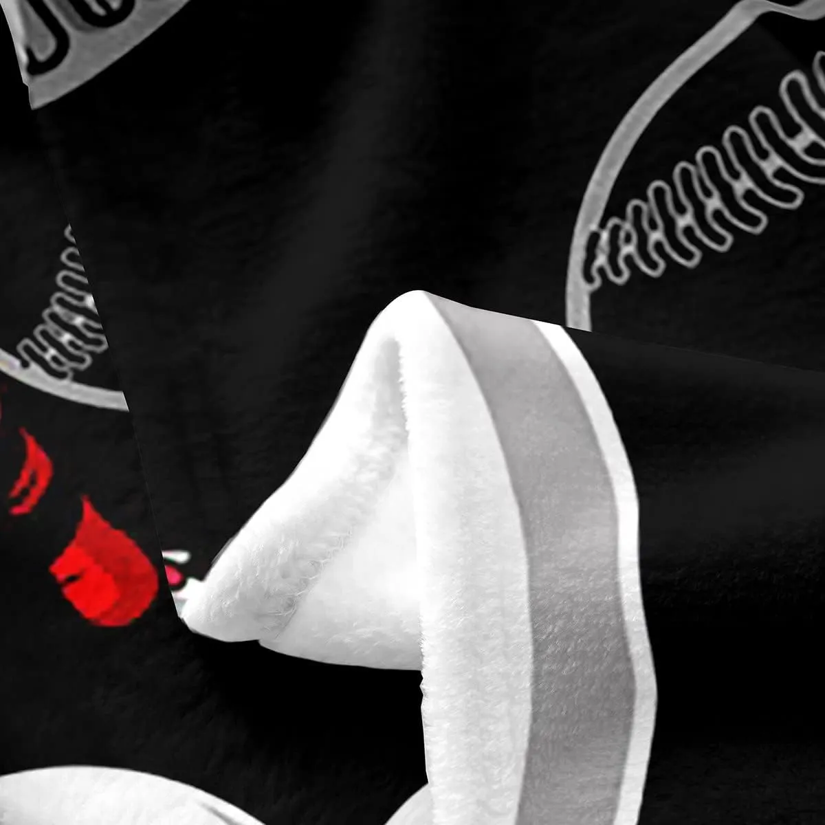 Erosebridal Baseball Blanket Throw 50x60 Inch Softball Throw Blanket Sports Bat for Kids Boys Teens Men Ball Game Fleece Blanket Red and Black Blanket All Season Sherpa Blanket, Lightweight