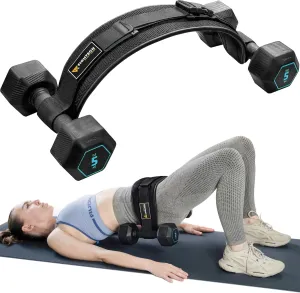 Exercise Hip Thrust Belt with Slip-Resistant Padding - Easy to Use with Dumbbells, Kettlebells, or Plates - Protects Your Hips for Gym, Home Workouts, or On the Go