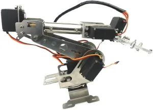 Experience STEM Robotics with 6DOF Robot Arm Kit - 6 Degree of Freedom Mechanical Robotic Arm for Adult Beginners and Students - Learn Programming and Engineering Skills