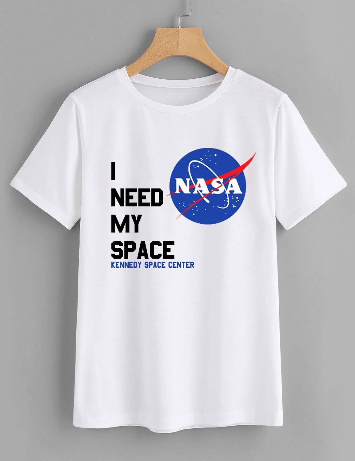 Ezcosplay Women Short Sleeve NASA Letter Print T-Shirts Casual Graphic Tee Tops