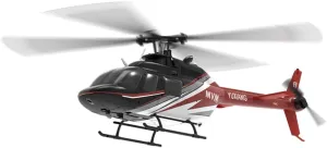 F08 1/27 206 RC Helicopter for Adults, 2.4G 6CH Brushless Direct-Drive 3D/6G Flybarless Military Remote Control Helicopter with Optical Flow Positioning, 1 Battery, Gift -RTF