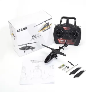 F150BL RC Helicopter with LED Lights, 2.4G 5CH 6-axis Remote Control Helicopter, RC Aircraft for Adults (RTF Version)