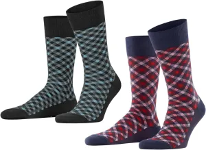 FALKE Men Smart Check 2-Pack Crew Cut