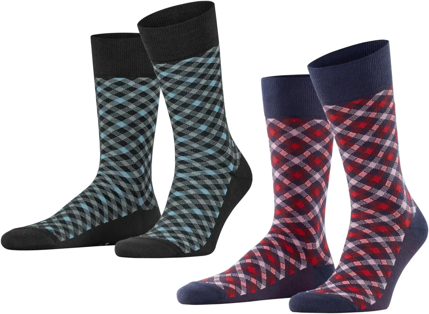 FALKE Men Smart Check 2-Pack Crew Cut
