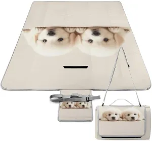 Fashion Beach Mat for Women Men Unisex, Sandproof Cute Animal Maltese Blanket Easy to Clean, Waterproof Blanket for Camping Picnic