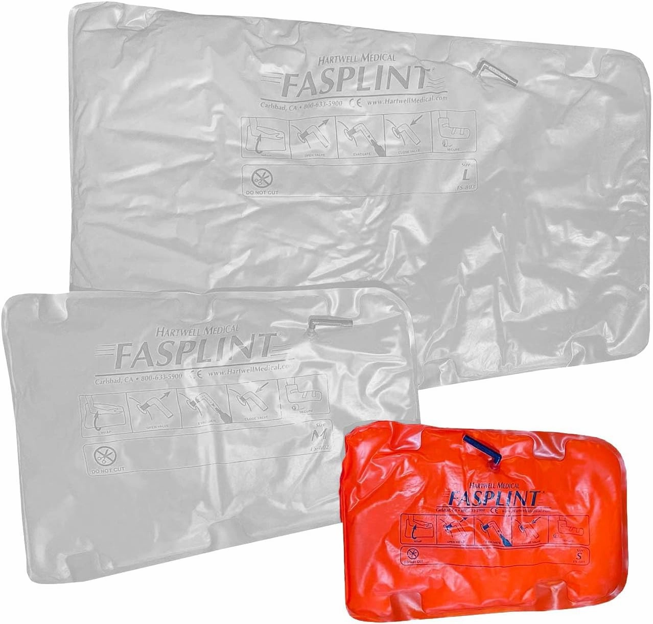 FASPLINT® Vacuum Splint - First Aid Universal Tactical Splint - Lightweight (Small - 19.5" H x 14" W)