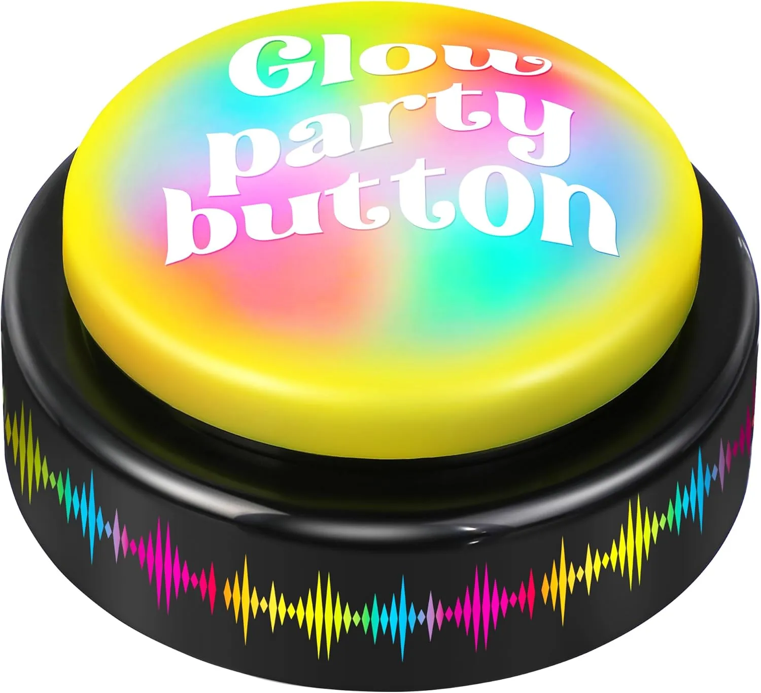 Feekoon Dance Party Button with 10 Music, 30 Second Glow Dance EDM Button (Batteries Included), Dance Bomb Party Button for Office Classroom, Cool Gag Gifts for Teacher Coworker Friends