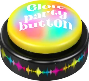 Feekoon Dance Party Button with 10 Music, 30 Second Glow Dance EDM Button (Batteries Included), Dance Bomb Party Button for Office Classroom, Cool Gag Gifts for Teacher Coworker Friends