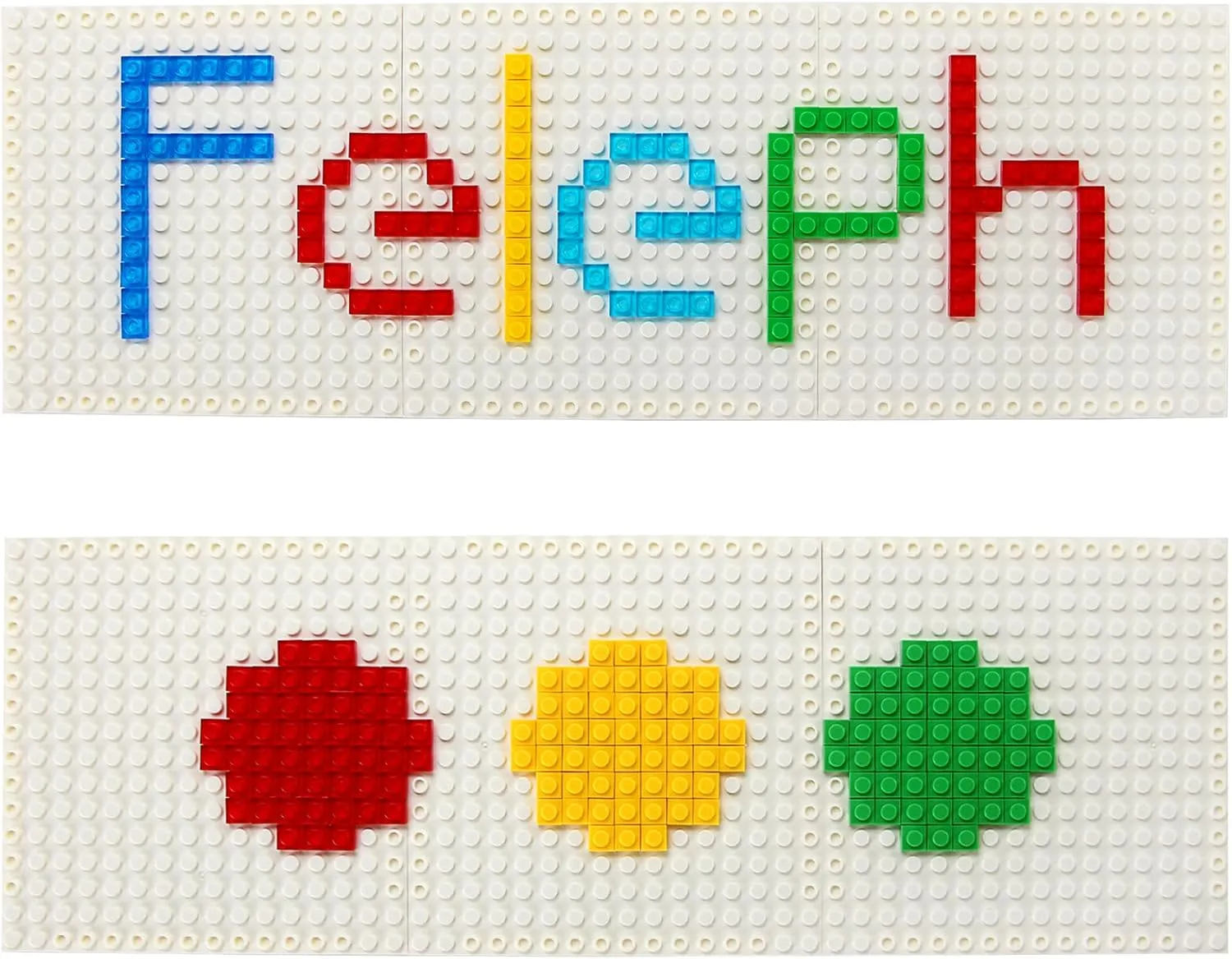 Feleph 18pcs 5" Base Brick 16x16 White Plate 1/3 with Holes and Pin Pixel Art Painting Classic Blocks Compatible with 65803 3673 Major Plates Brands