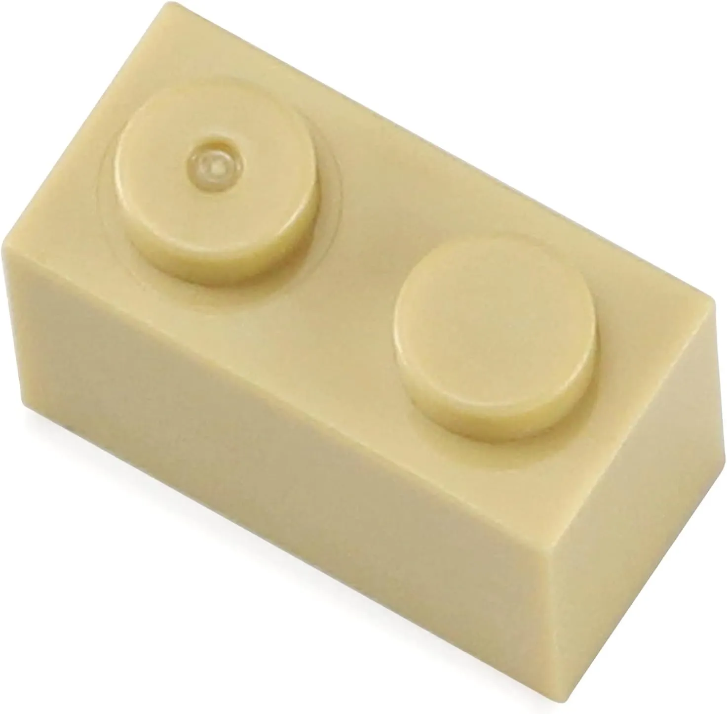 Feleph 1x2 Bricks Bulk 450 Pieces Tan Classic Basic Parts Sand Building Creative Play Set Blocks Toy Accessories Compatible with 3004 Major Brands
