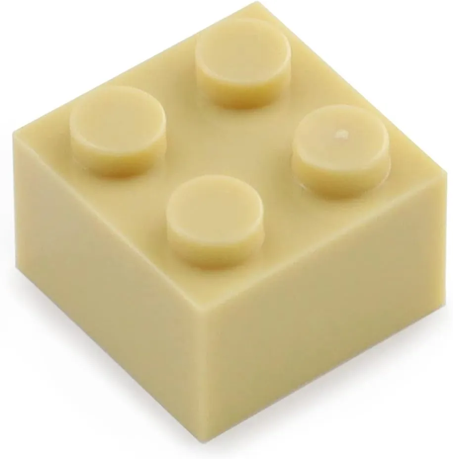 Feleph 2x2 Bricks Tan 400 Pieces Parts Classic Building Creative Play Blocks Set Toy Classic Accessories Creative Play Compatible with 3003 Major Brick Brands Building Blocks Toy