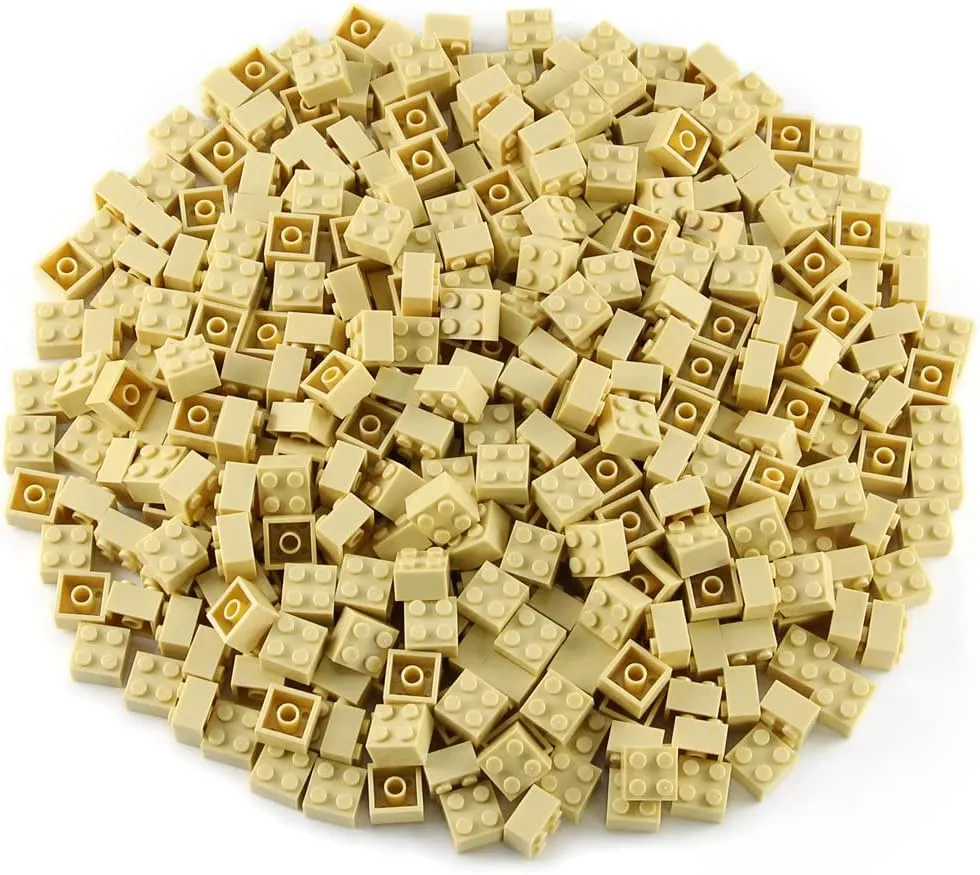 Feleph 2x2 Bricks Tan 400 Pieces Parts Classic Building Creative Play Blocks Set Toy Classic Accessories Creative Play Compatible with 3003 Major Brick Brands Building Blocks Toy