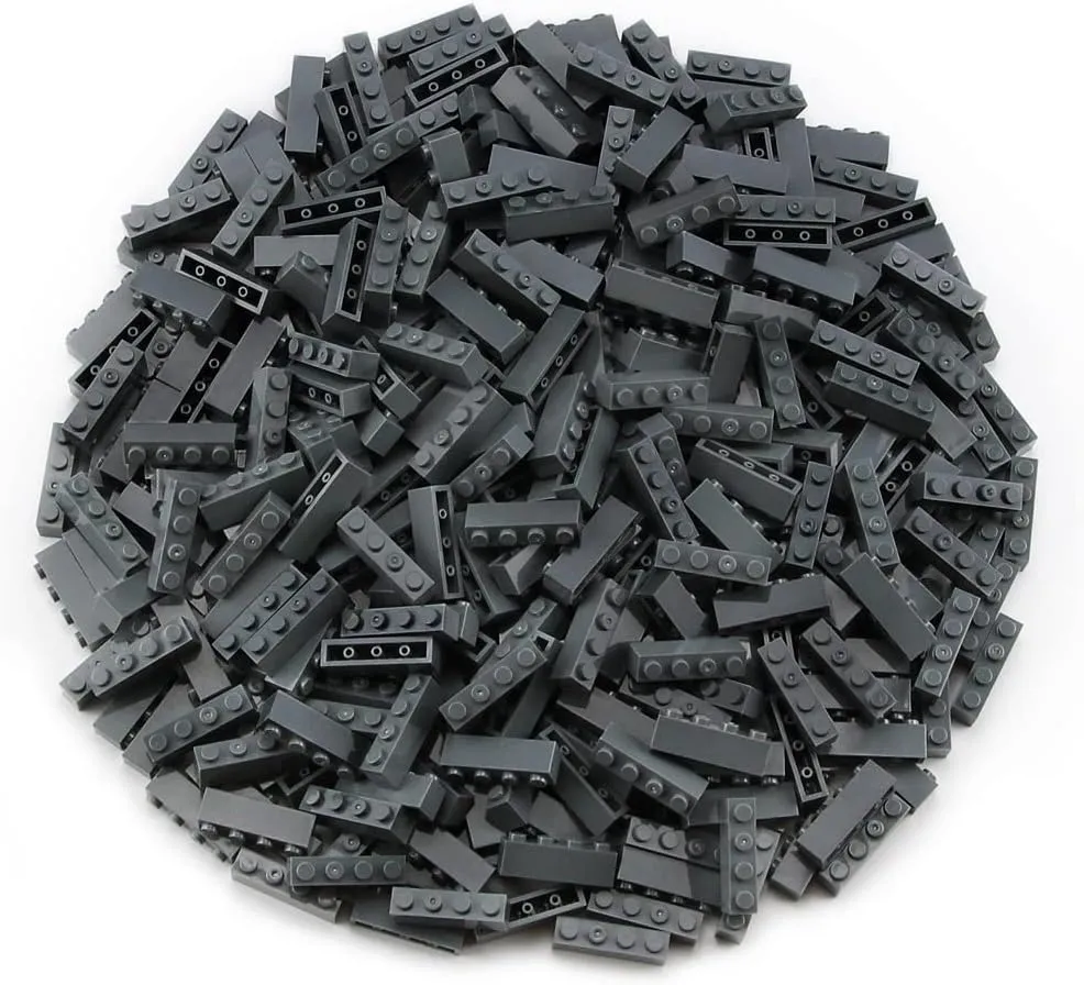 Feleph 360 Pieces 1x4 Bricks Dark Stone Gray Classic Parts Building Creative Play Blocks Set Toy Classic Accessories Compatible with 3010 3066 Major Brick Brands