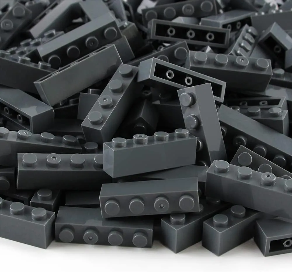 Feleph 360 Pieces 1x4 Bricks Dark Stone Gray Classic Parts Building Creative Play Blocks Set Toy Classic Accessories Compatible with 3010 3066 Major Brick Brands