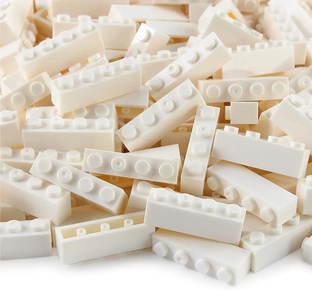 Feleph 360 Pieces 1x4 Bricks White Classic Parts Building Creative Play Blocks Set Toy Classic Accessories Compatible with 3010 3066 Major Brick Brands